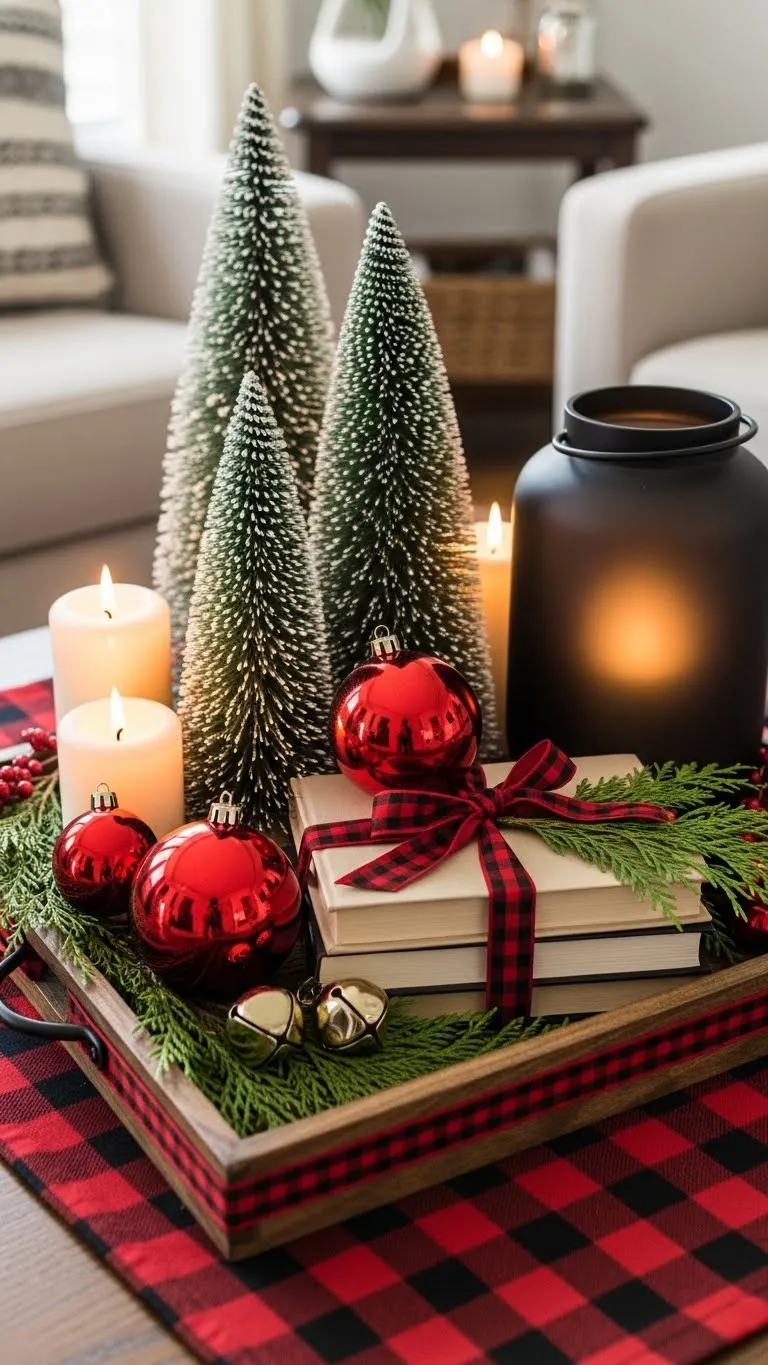 Classic Red Plaid Tray That Feels Like a Hallmark Movie