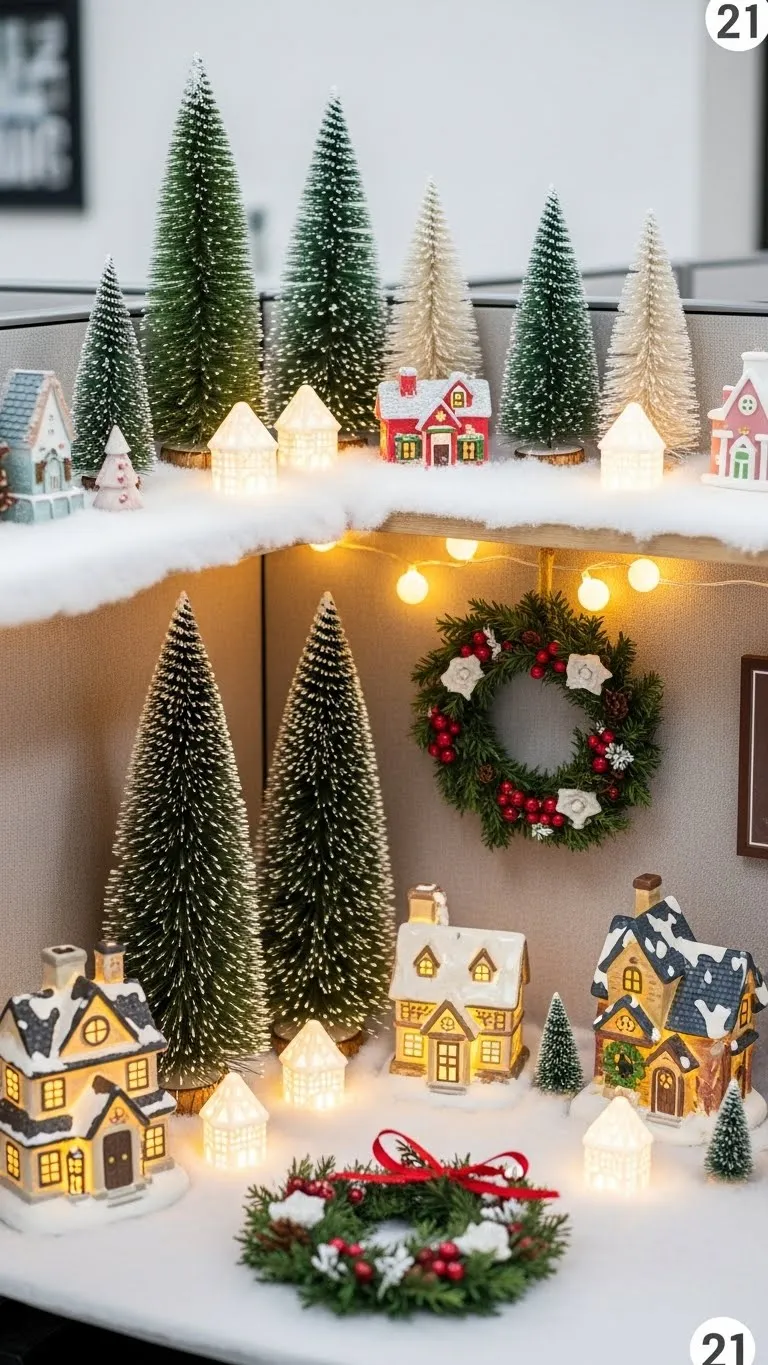 21 Christmas Themes That Are Blowing Up Pinterest Right Now 23 Cubicle Winter Village (Office Contest Winner Every Time)