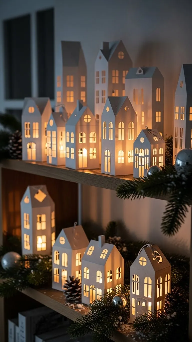 DIY Paper House Village Lanterns