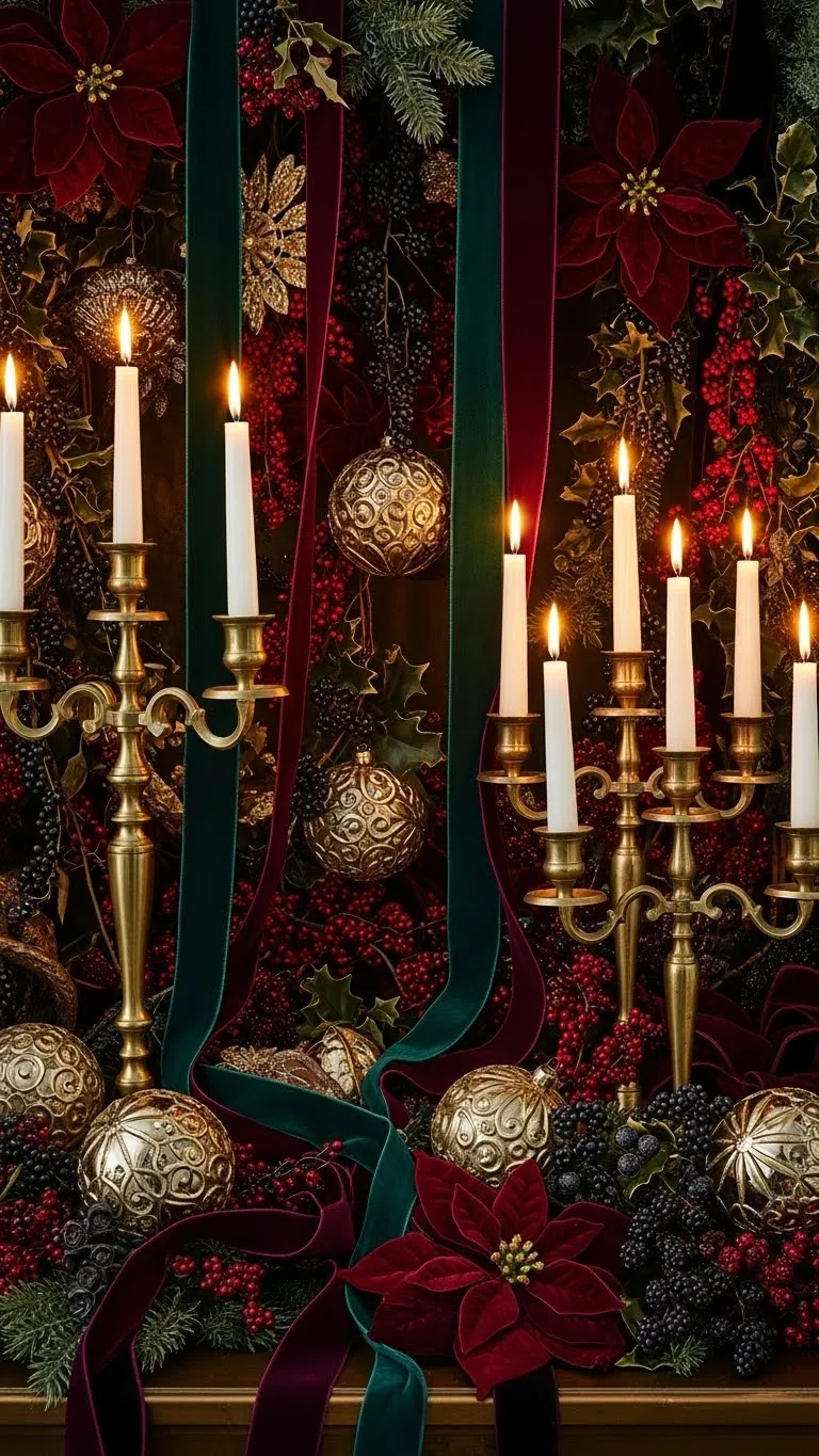21 Christmas Themes That Are Blowing Up Pinterest Right Now 8 Elegant Gold & Jewel-Tone Opulence (Maximalist Glow for 2025 Parties)
