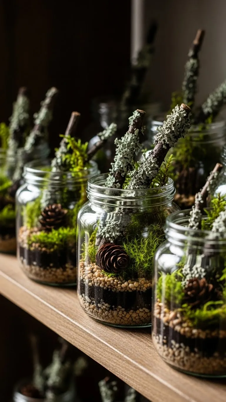 Foraged Moss and Lichen Jars