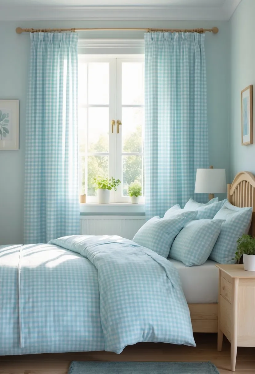Gingham Bedroom Ideas
