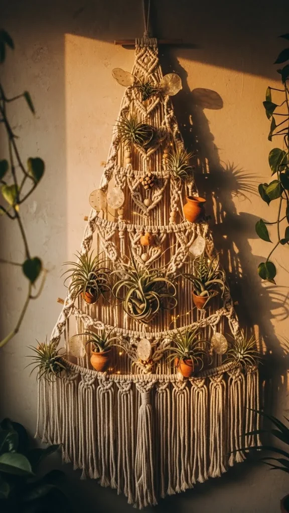  Hanging Macramé & Airplant Tree