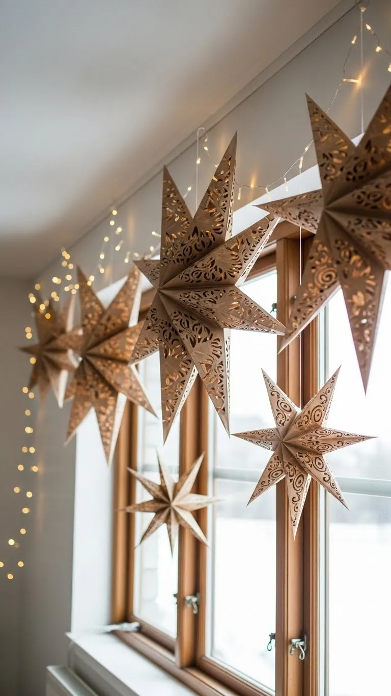 Huge Paper Bag Star Garlands