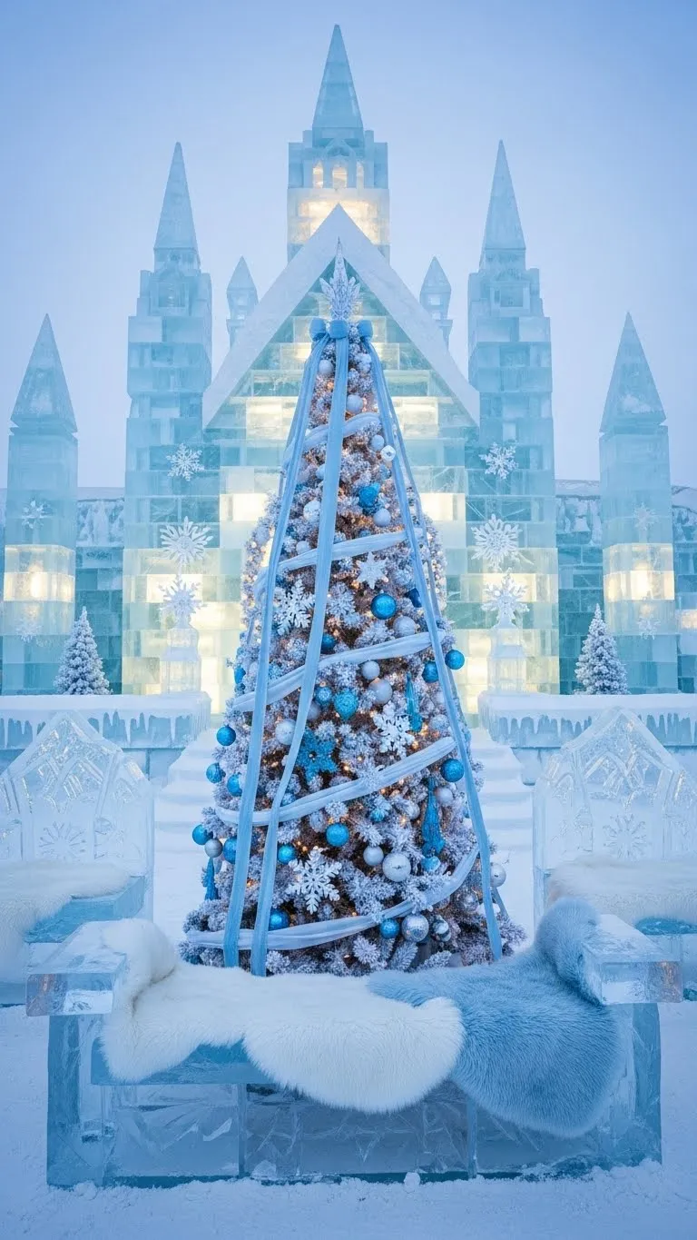 21 Christmas Themes That Are Blowing Up Pinterest Right Now 5 Icy Blue Winter Palace (Cool Tones with a 2025 Glow-Up)