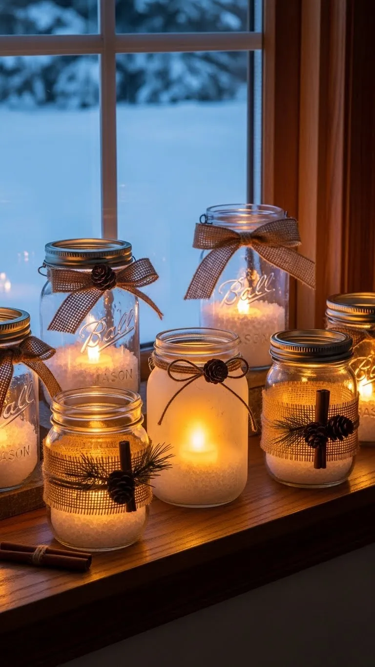 Simple Mason Jar Lanterns