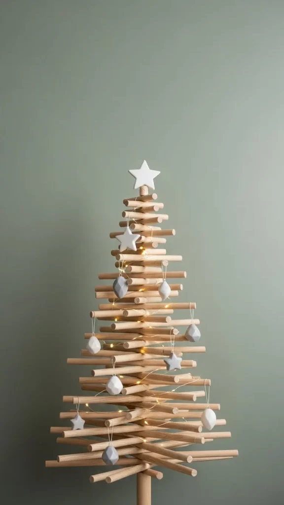 Minimalist Wooden Dowel Tree