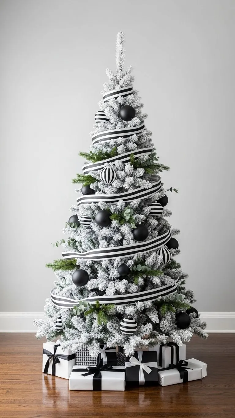 21 Christmas Themes That Are Blowing Up Pinterest Right Now 20 Modern Black & White Graphic Christmas (Unexpected & Chic)