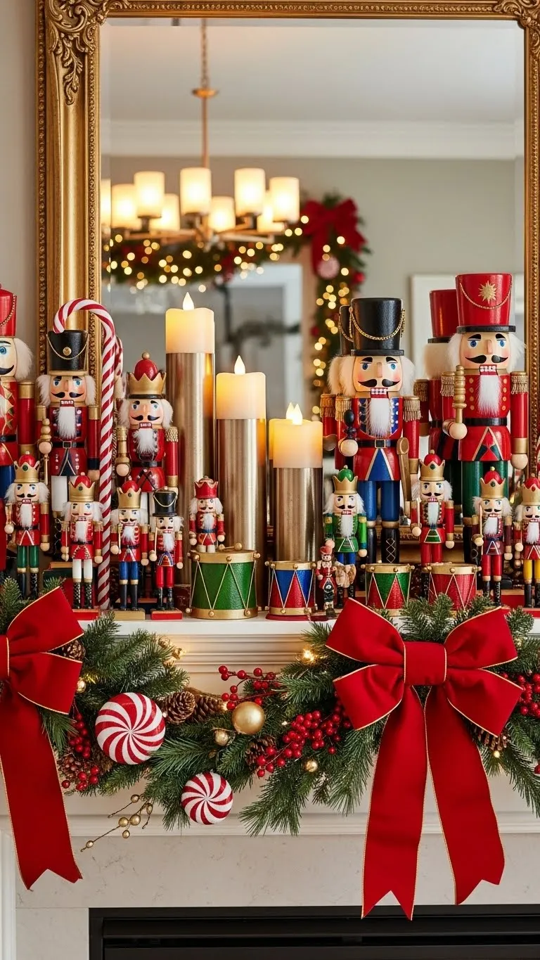Nutcracker Traditional Christmas Mantel That Makes Kids Squeal