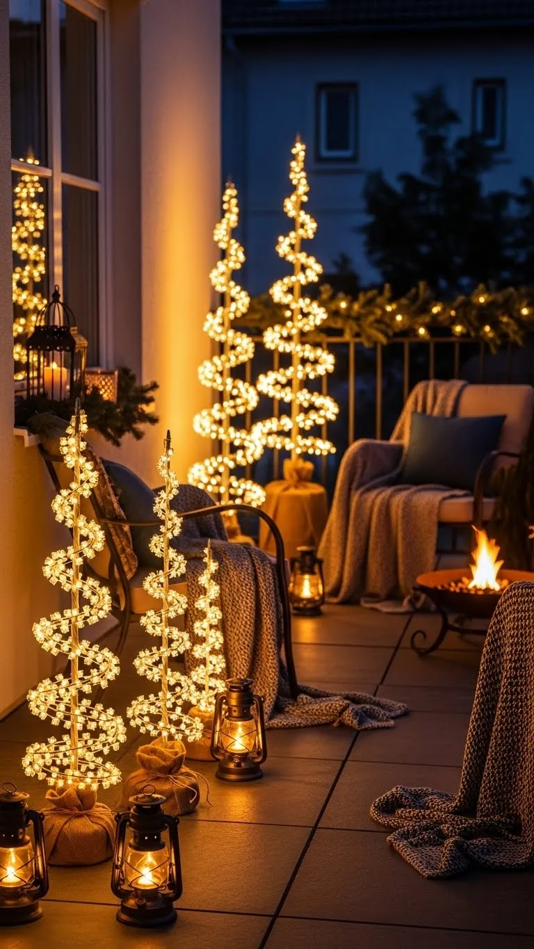  Outdoor LED Green Christmas Tree Forest
