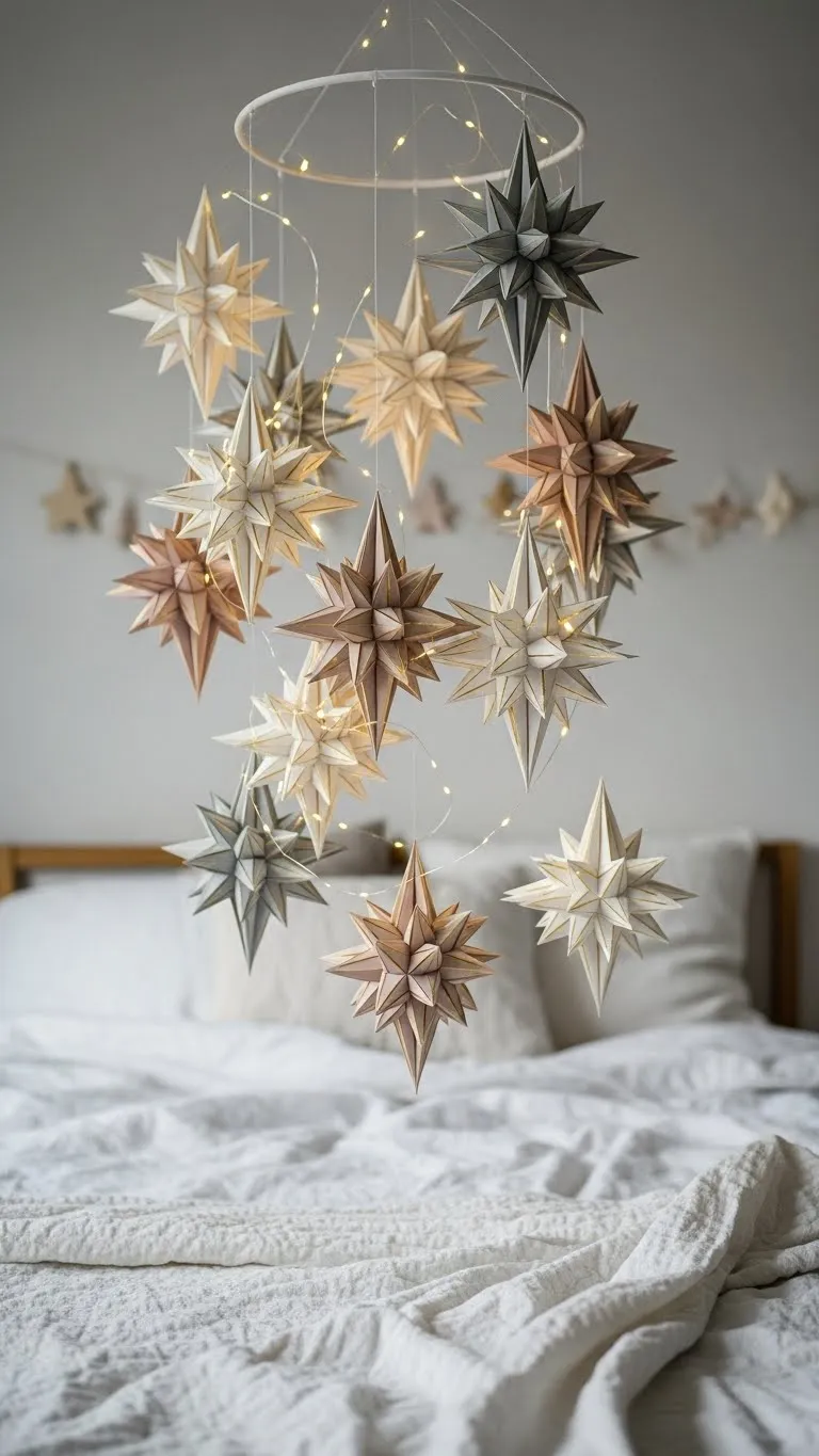 Paper Star Mobile for Ceiling Sparkle