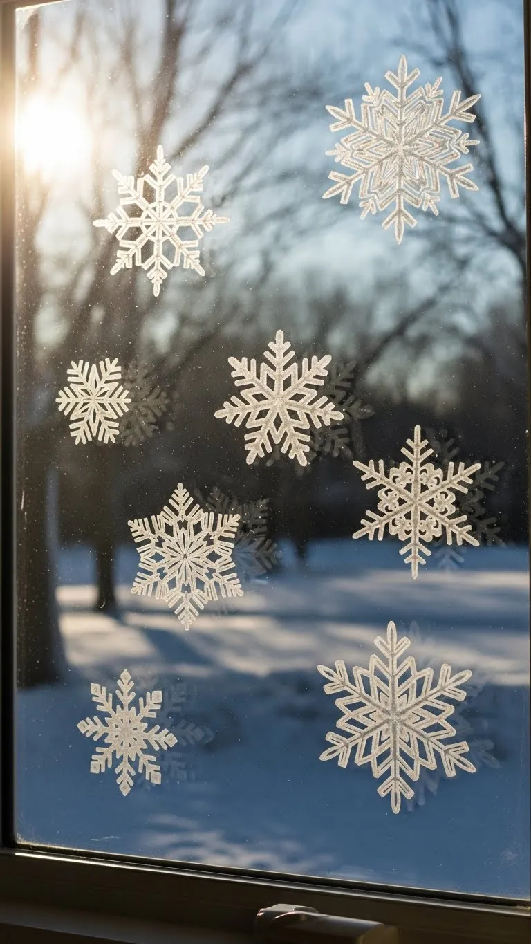 Personalized Paper Snowflake Window Cling