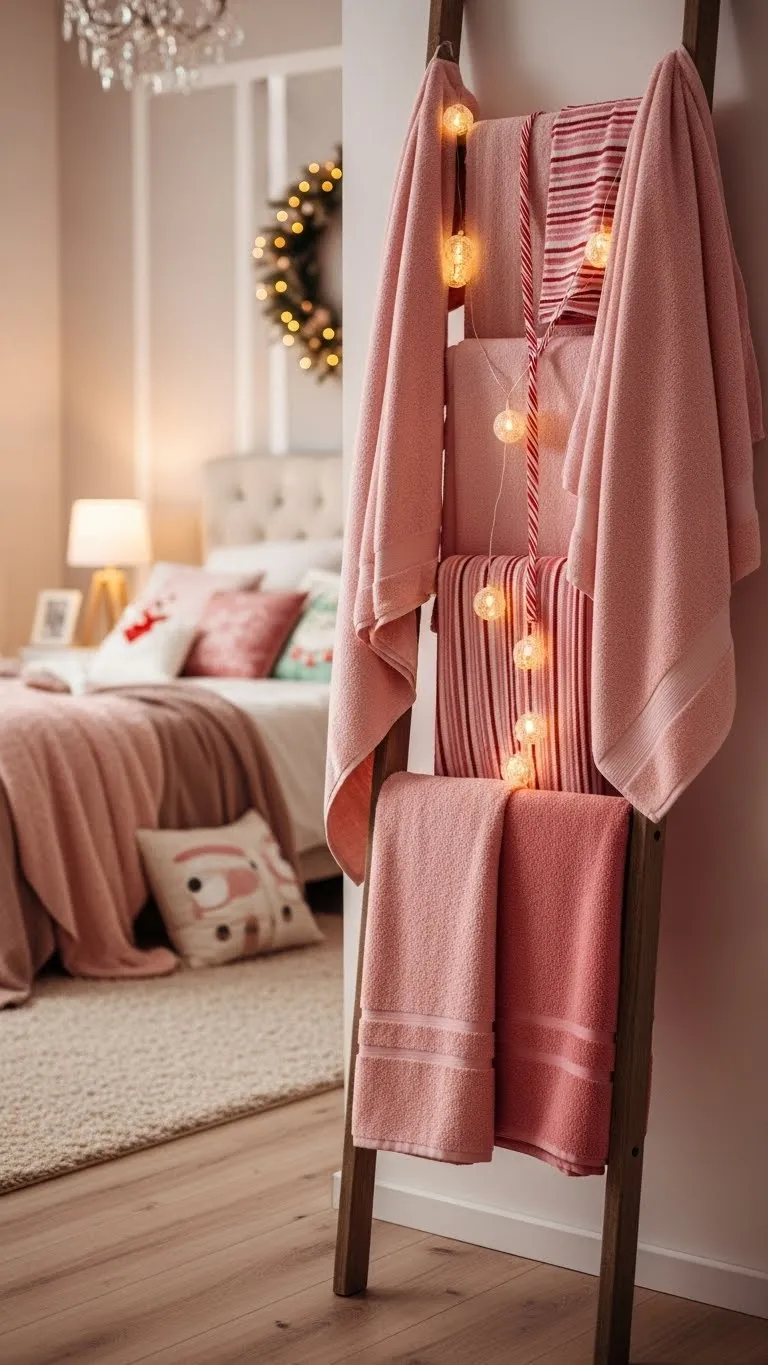 Pink Christmas Bathroom Towels That Spill Into Your Bedroom Glow