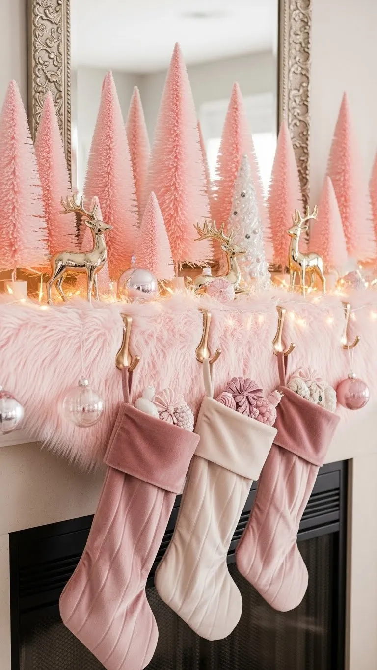 Pink Christmas Mantel (Yes, It’s Still Trending in 2025–2026!)