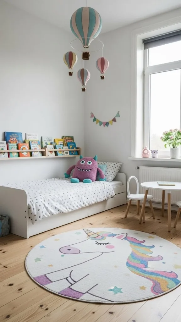 Playful Kids' Room with Stripes and Patterns