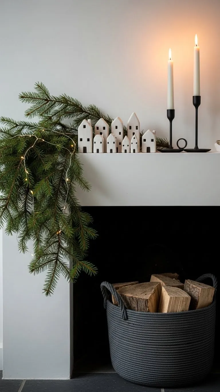  Scandinavian Minimal Christmas Mantel (Calm After the Chaos)