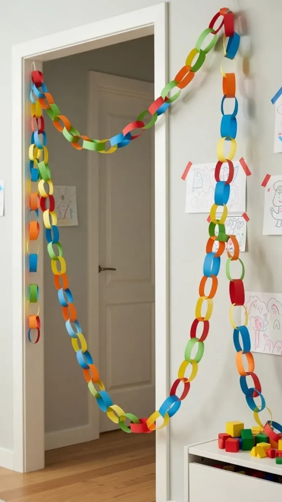 Simple Cut-Out Paper Chains for Kids