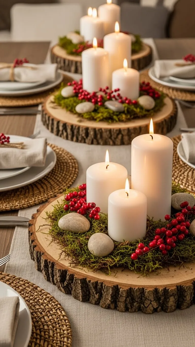 Simple Wood Slice Chargers