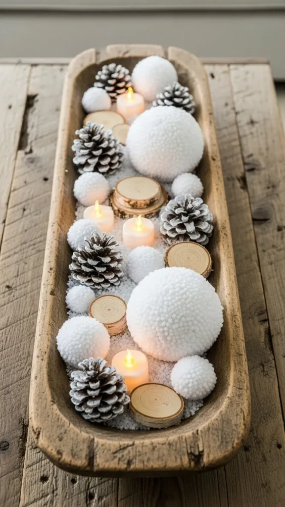 Snowy Dough-Bowl Centerpiece
