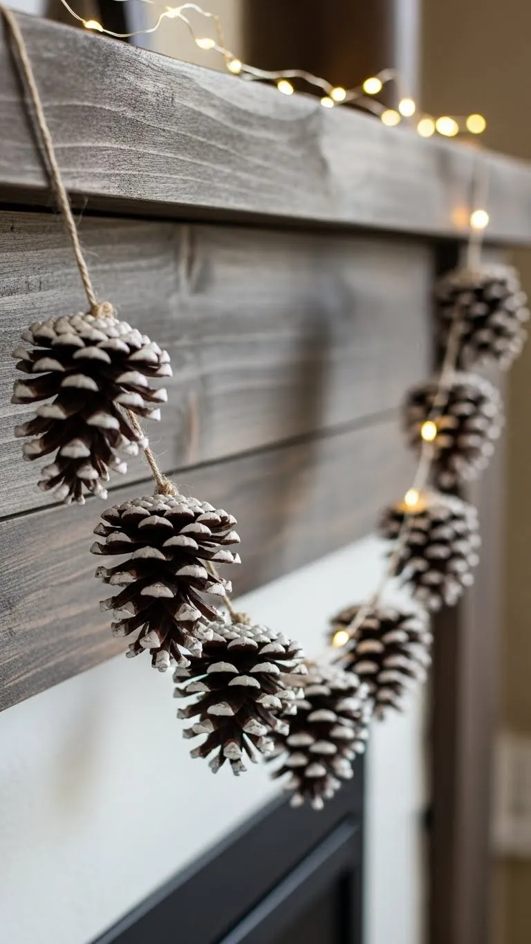 Snowy Pinecone Garland