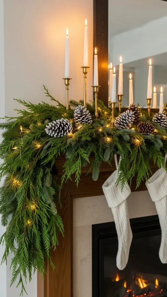 Super Full Evergreen Mantel Garland