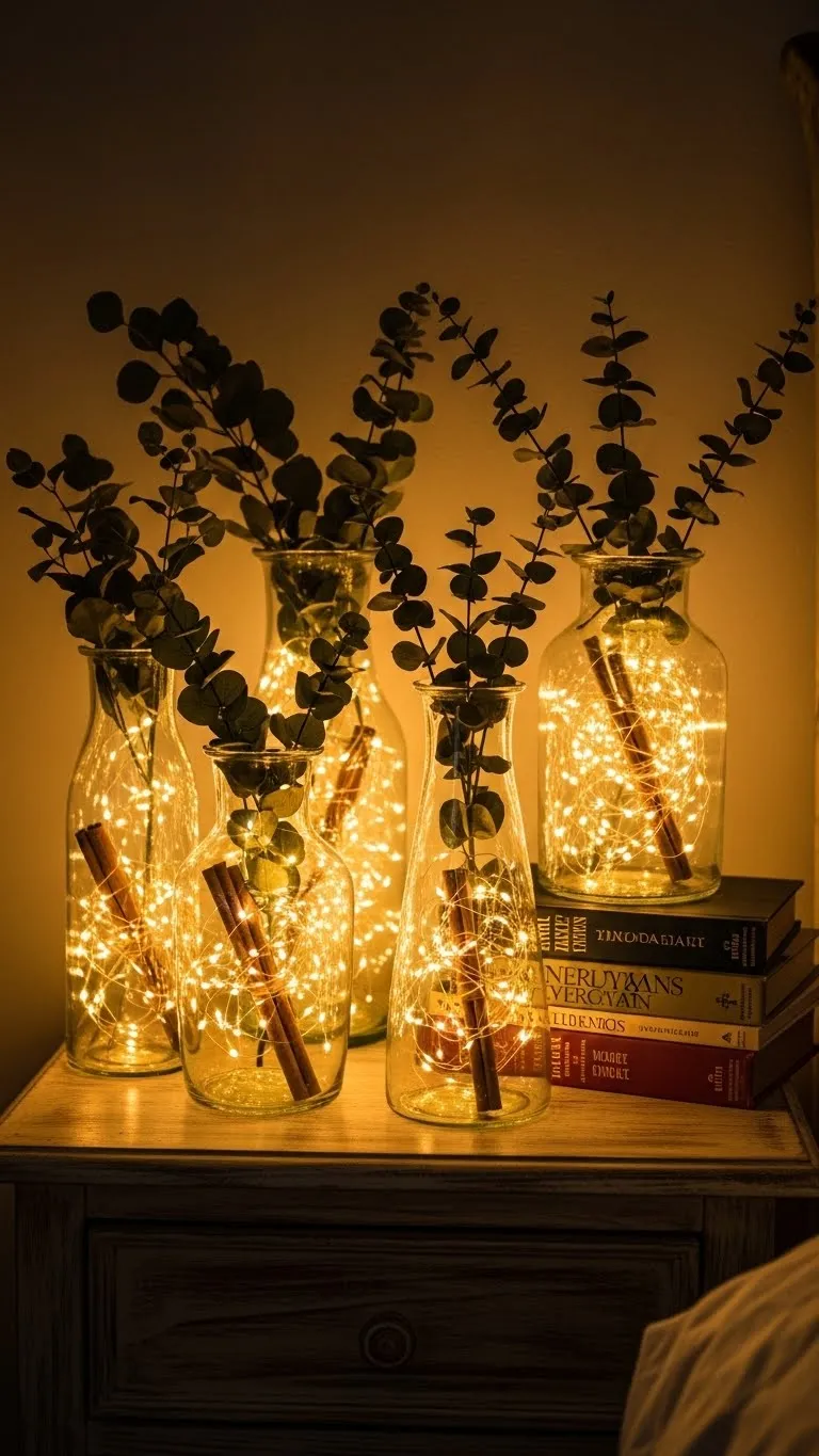 Thrifted Fairy Light Vases for Soft Glow Magic