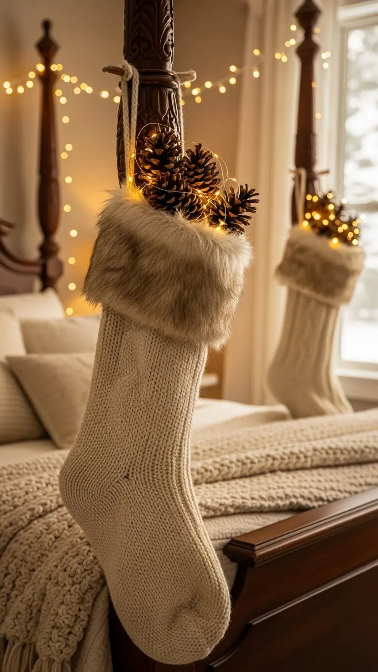  Thrifted Sweater Stockings with Fur Cuffs