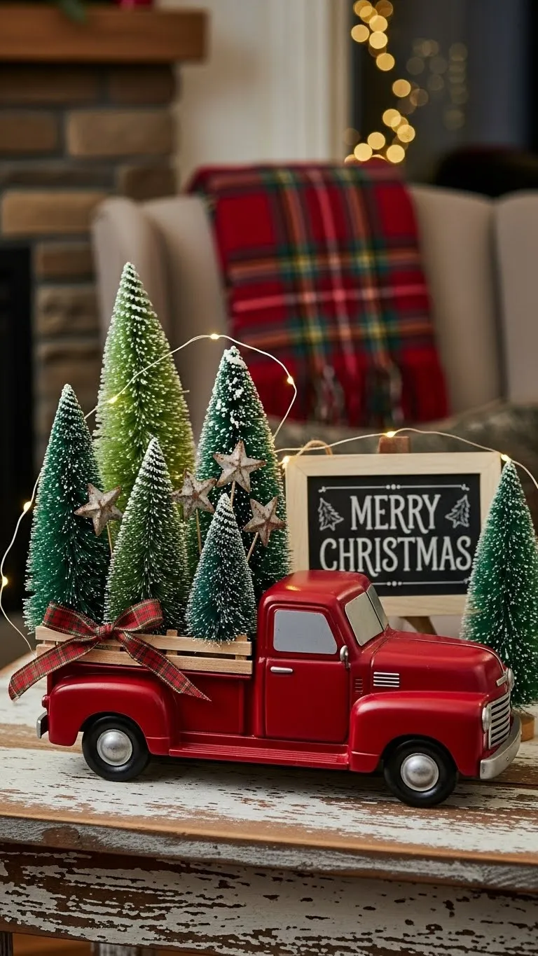 21 Christmas Themes That Are Blowing Up Pinterest Right Now 10 Vintage Red Truck Nostalgia (Unique Indoor Charm Trending in 2025)