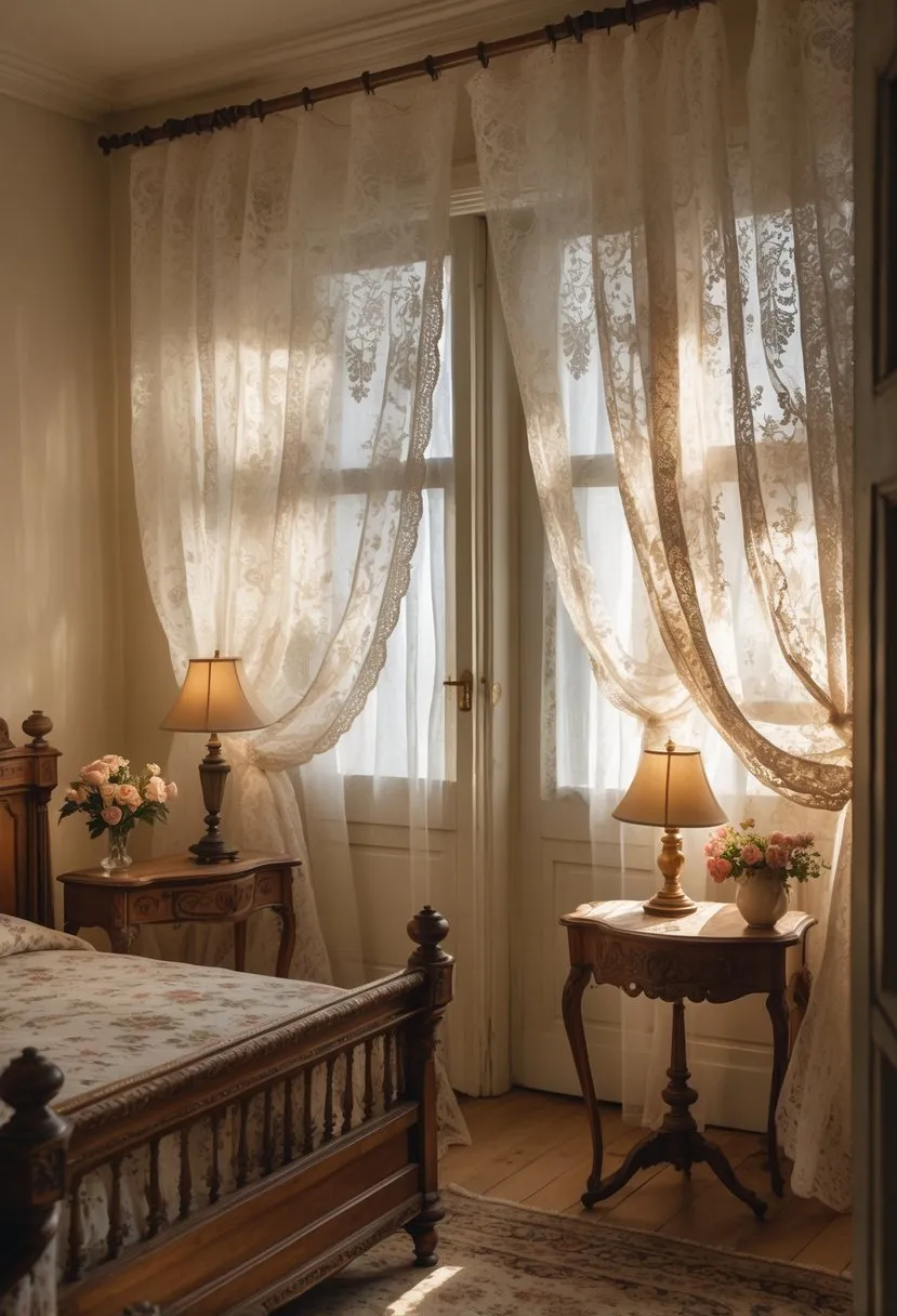 Delicate Lace Curtains for Soft Lighting