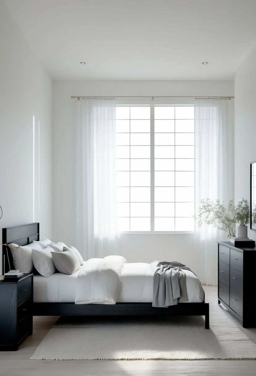  Use black wood furniture with clean lines