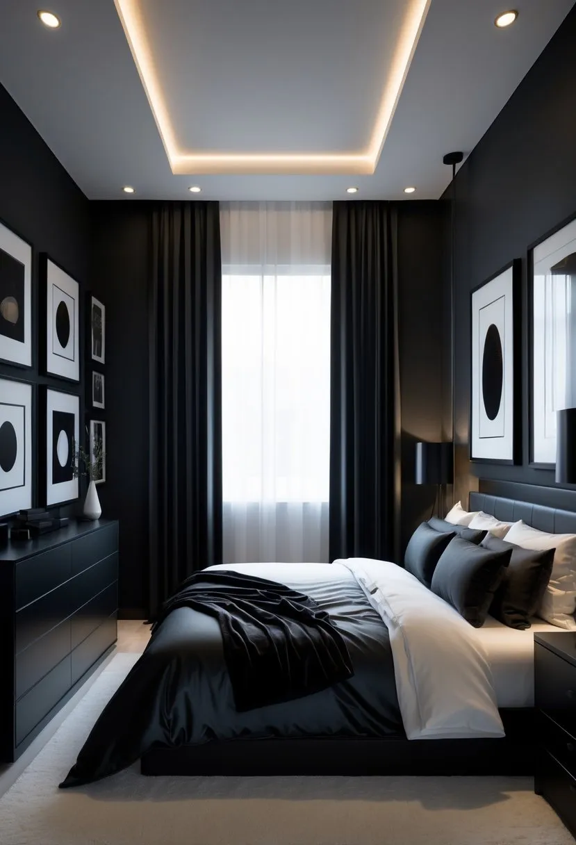  Incorporate black framed artwork