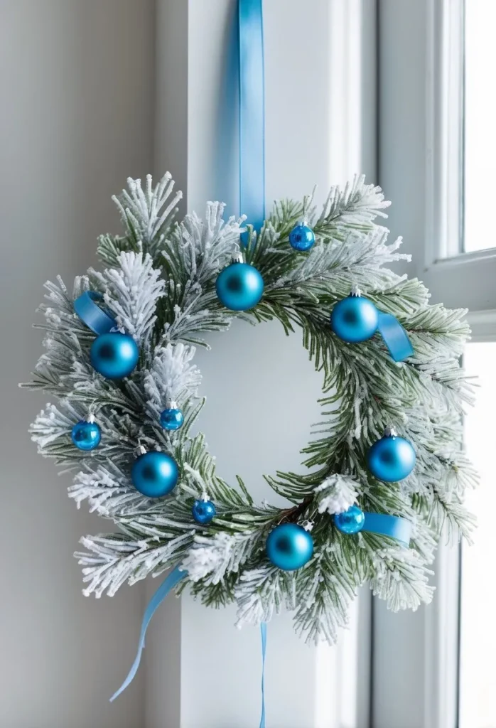  Frosted Mini Tree Accent Wreath