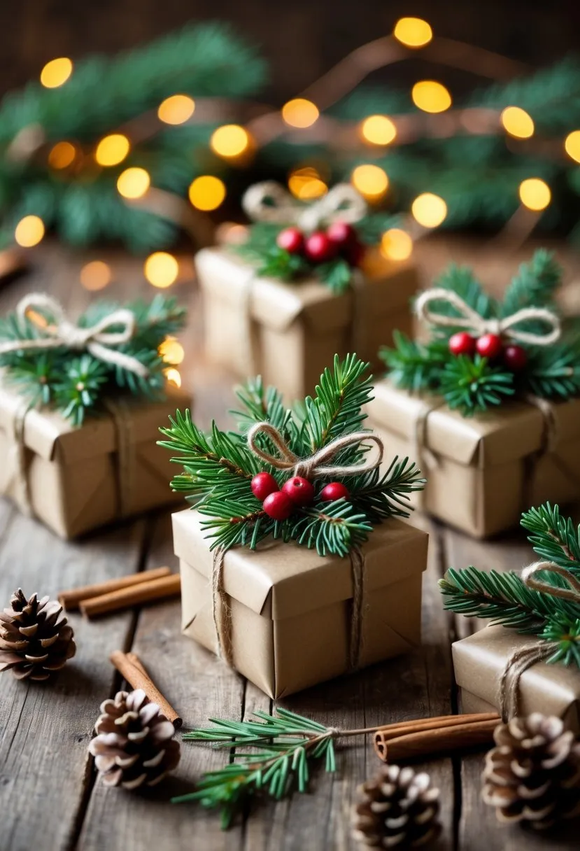  Mini Evergreen Gift Boxes