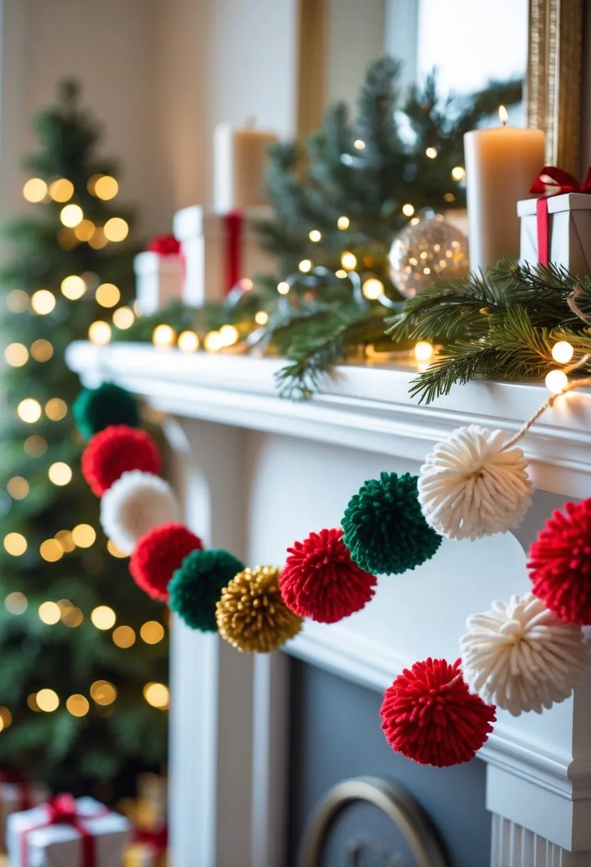 Pom-Pom Garland for Mantle