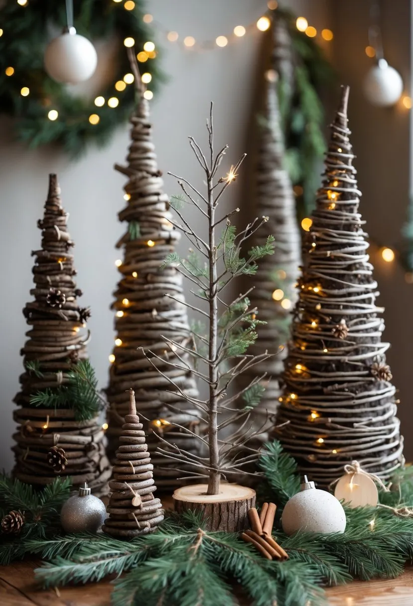Rustic Twig Christmas Trees