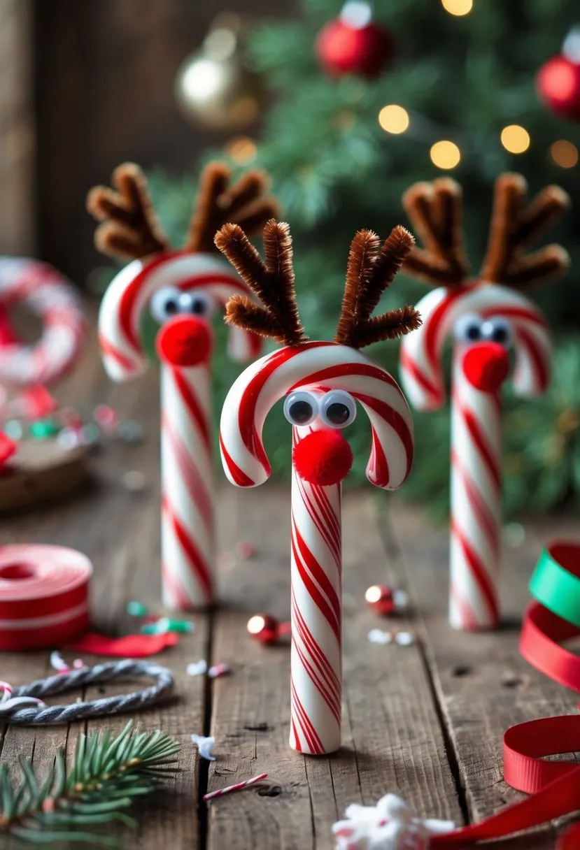 Candy Cane Reindeer Craft