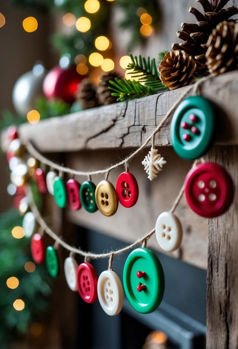 Christmas Button Garland