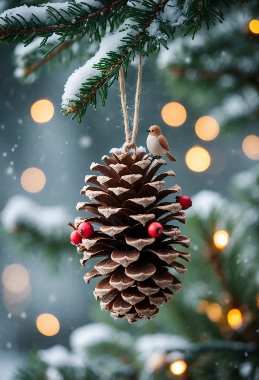Pinecone Bird Feeder Ornament
