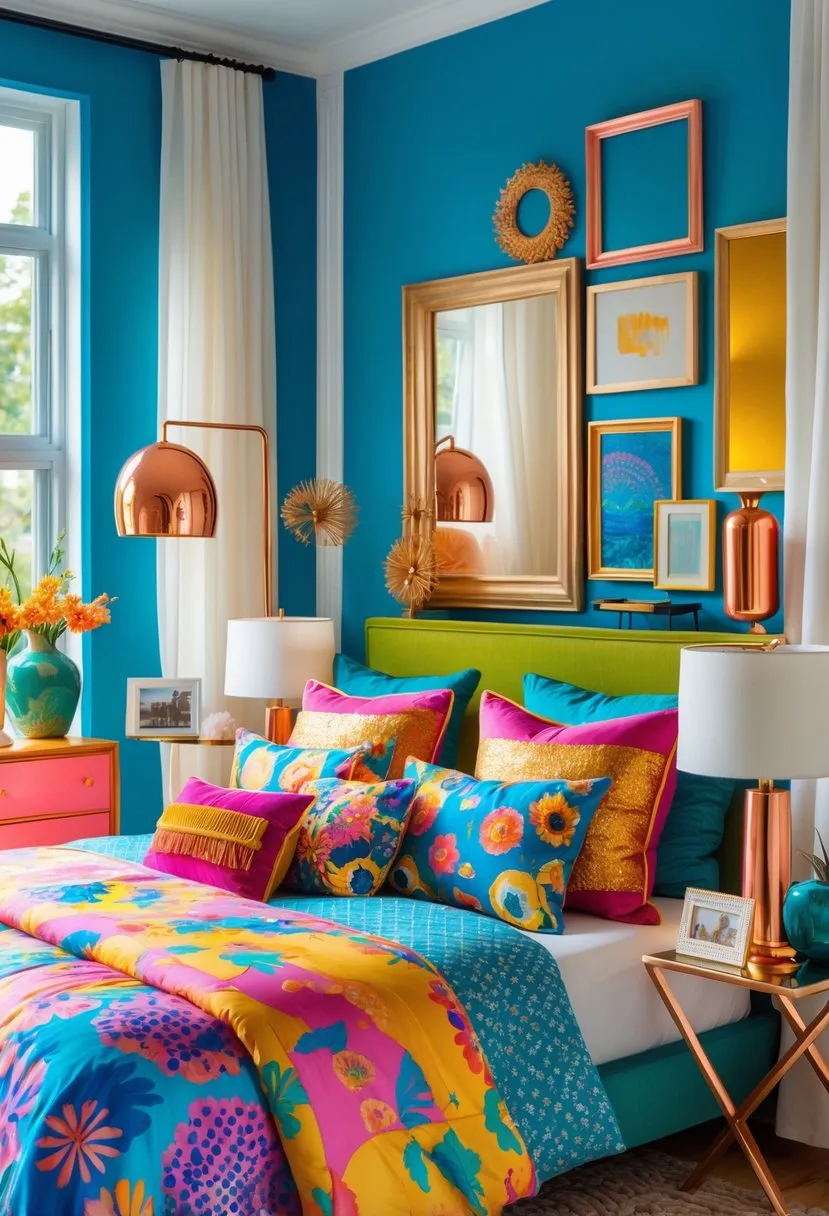  Metallic accents with gold and copper