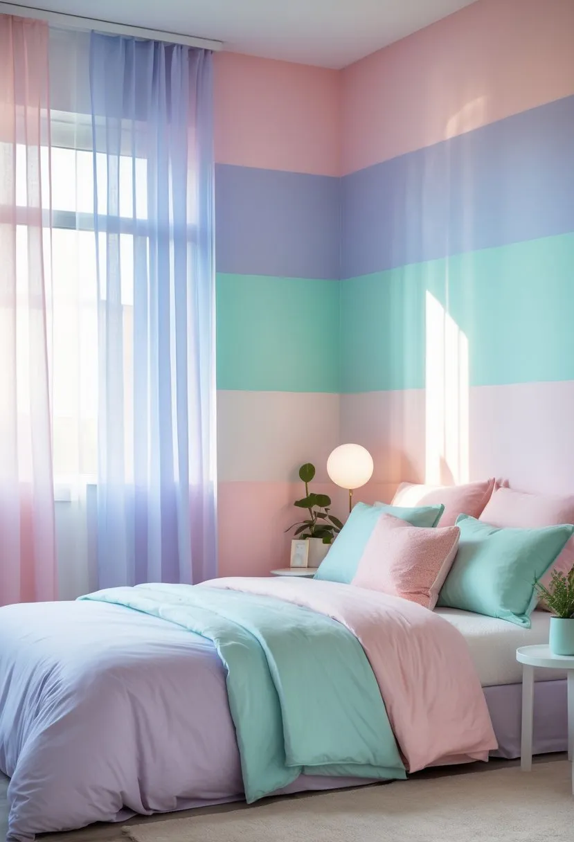  Pastel gradient walls for calm ambiance