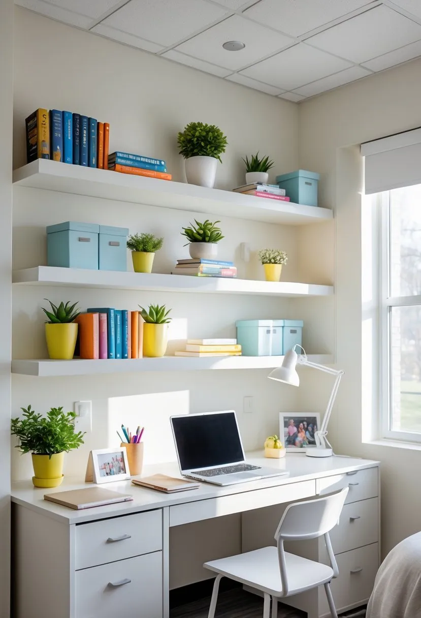 Floating Shelves for Extra Storage