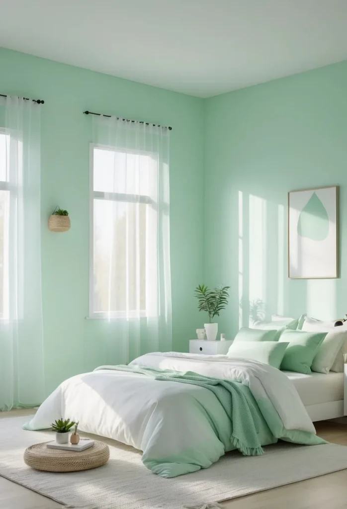 Basil Green with Light Wood Accents for Earthy Vibes