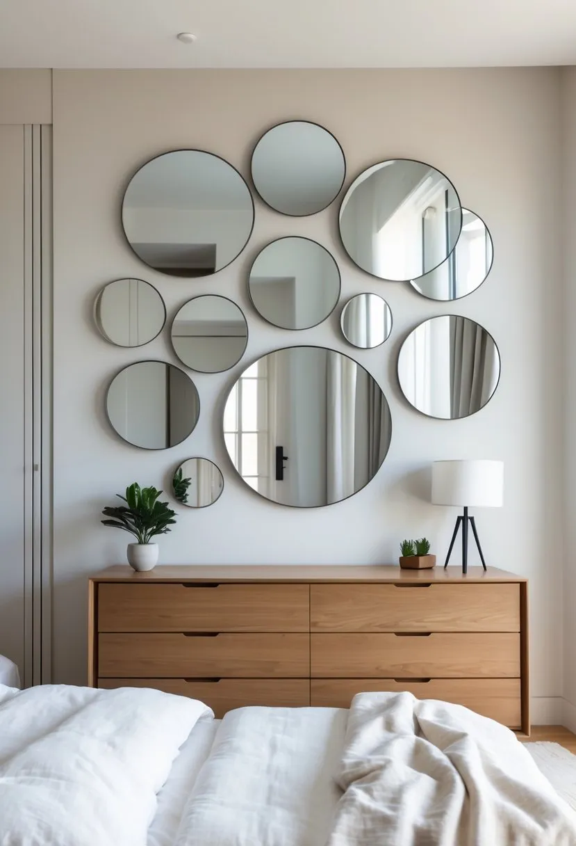  Half-circle mirrors for a unique and playful focal point
