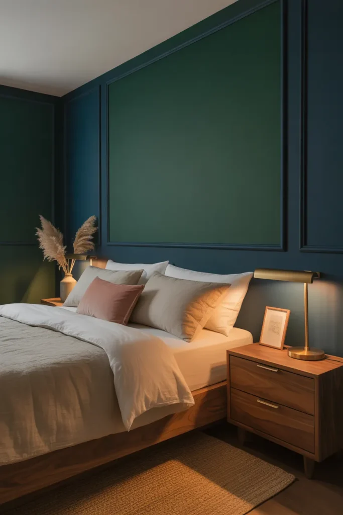 moody and neutral bedroom