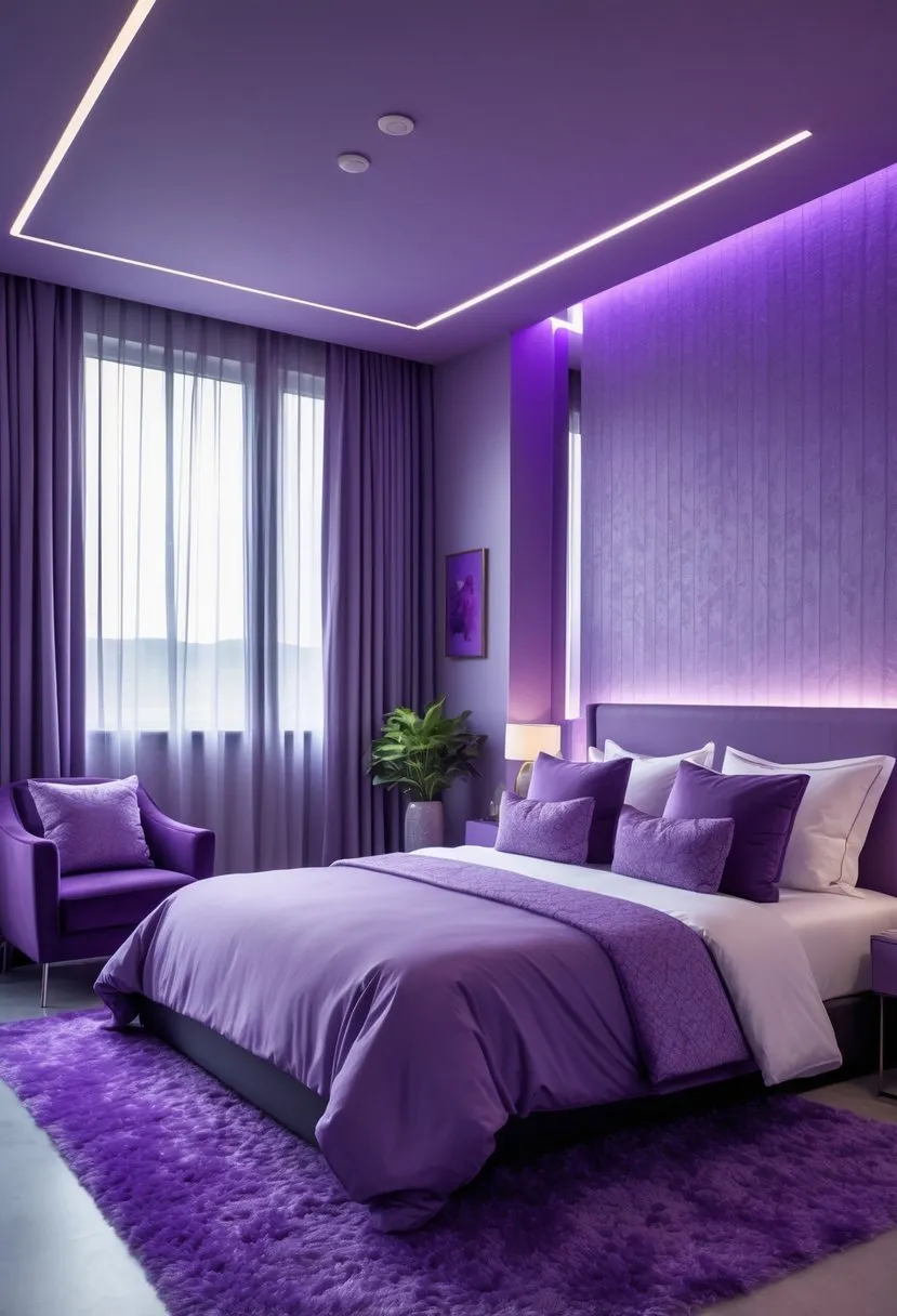 purple bedroom