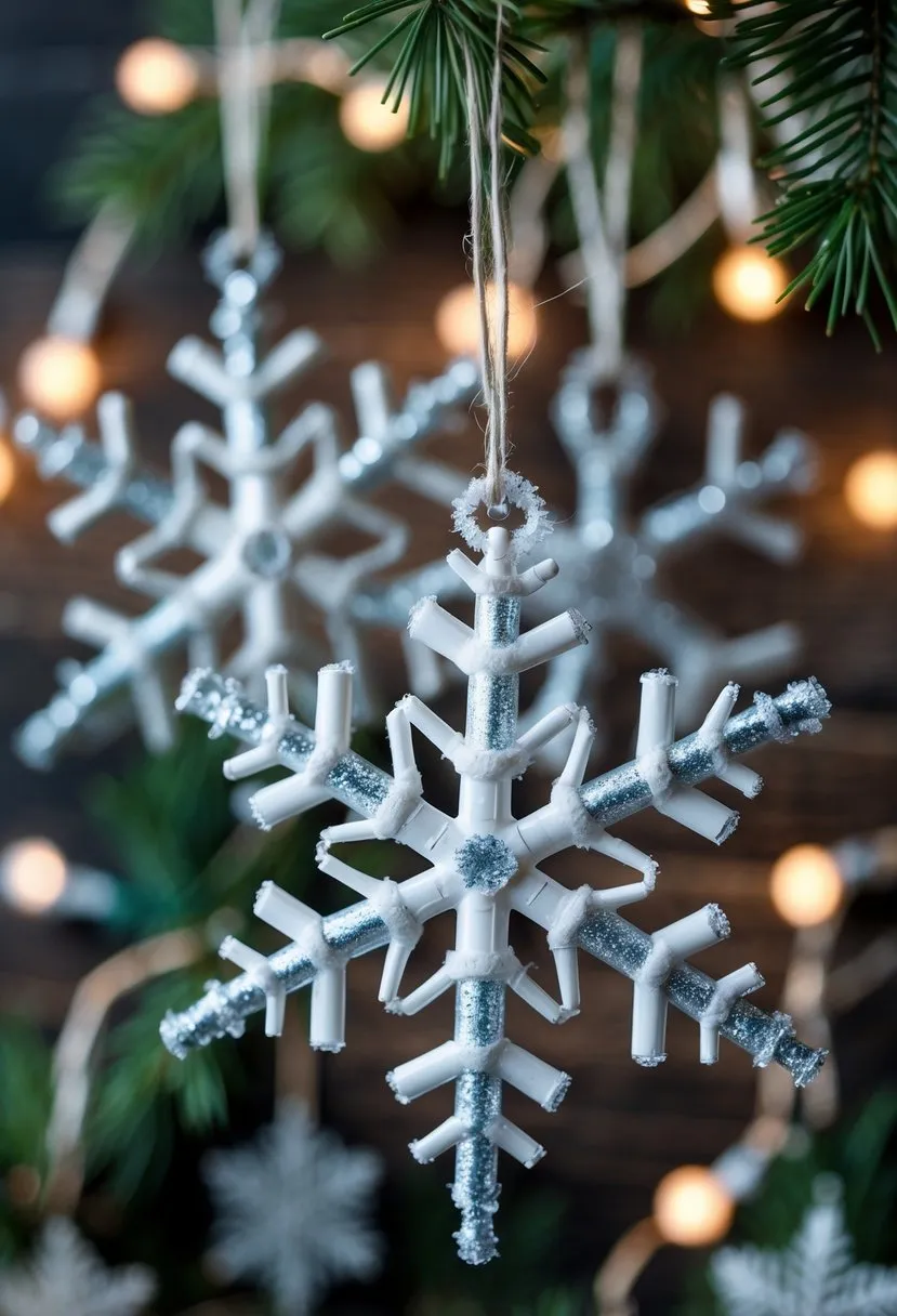 18 Upcycled Christmas Crafts to Turn Trash Into Beautiful Holiday Decor for Sustainable Festive Creativity 10 Plastic Bottle Snowflakes
