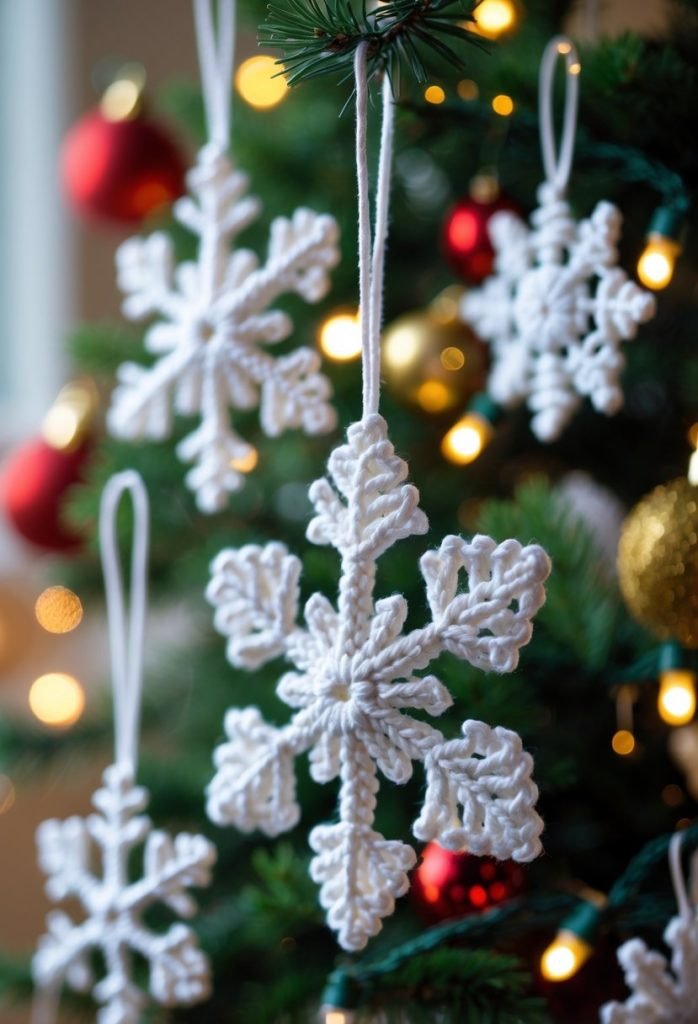 Crocheted Snowflake Ornaments