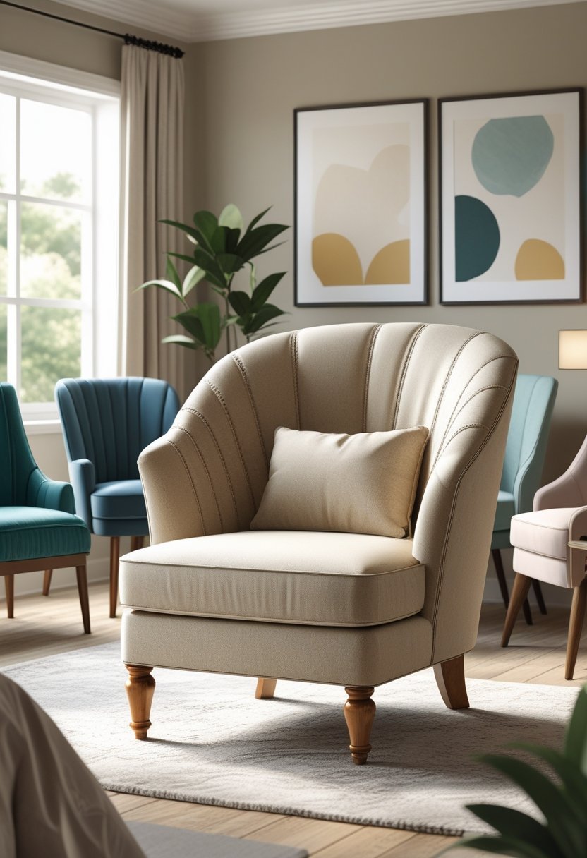 Walmart Plush Upholstered Accent Chair