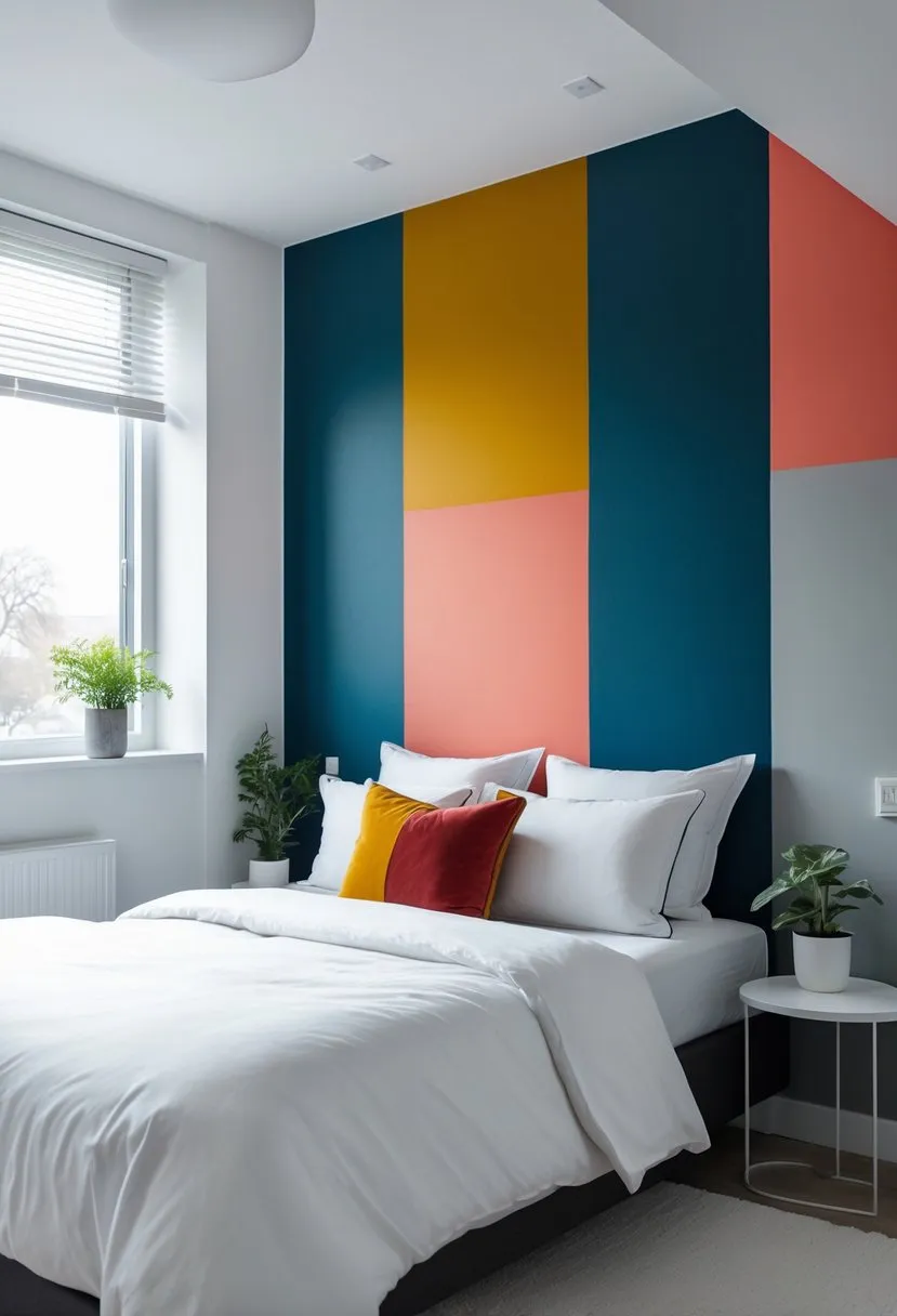 Bold Color-blocked Wallpaper