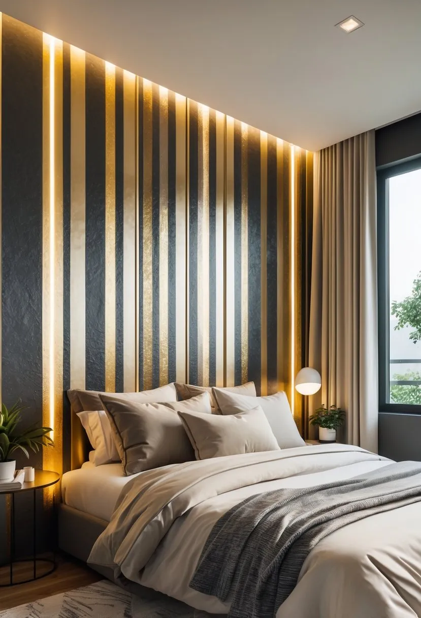 Metallic Accent Stripes